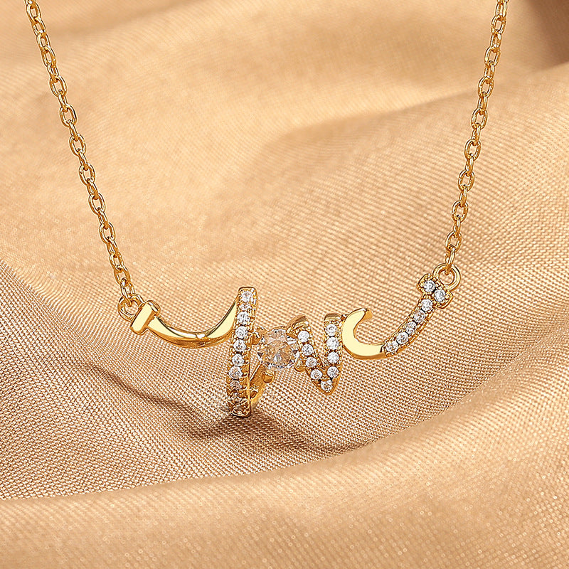 Light Luxury Minority Design LOVE Necklace For Women - FASHIONKULTUR