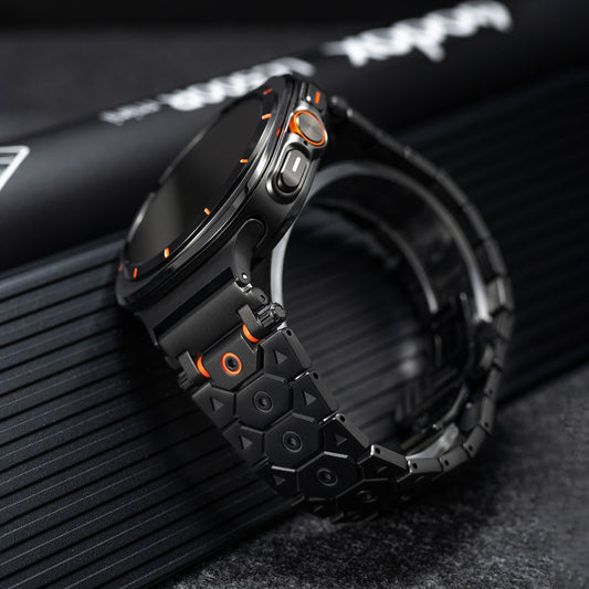 Butterfly Clasp Metallic Stainless Steel Strap - FASHIONKULTUR