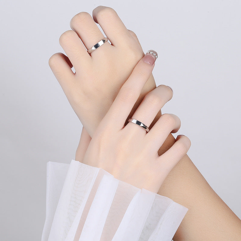 S925 Sterling Silver Rings By Light Reflect Show Surprise Love Pattern Surface Hidden New Jewelry Romantic Party Gift Wedding Engagement - FASHIONKULTUR