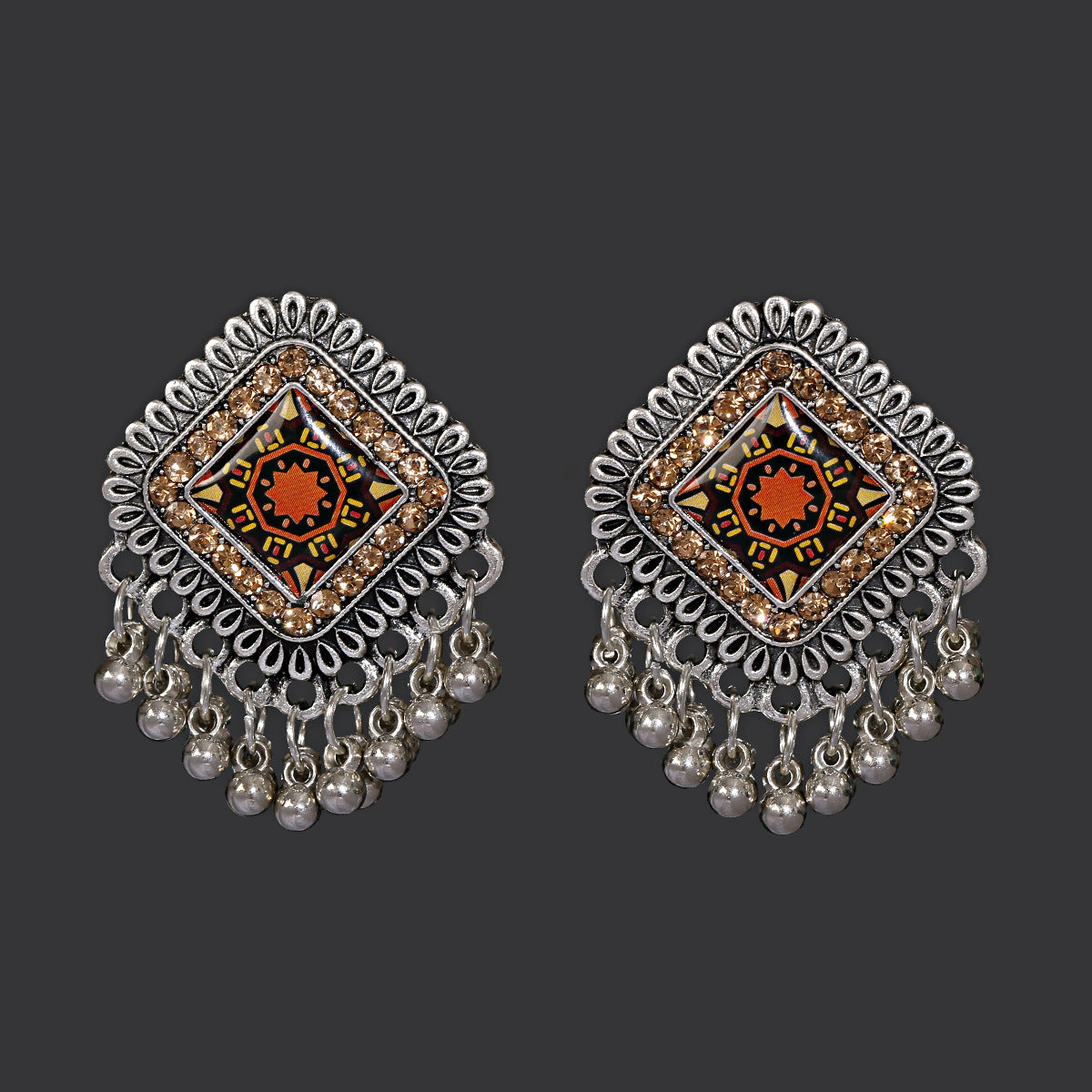 Retro Court Bell Tassel Pendant Earrings Niche Creative Design - FASHIONKULTUR