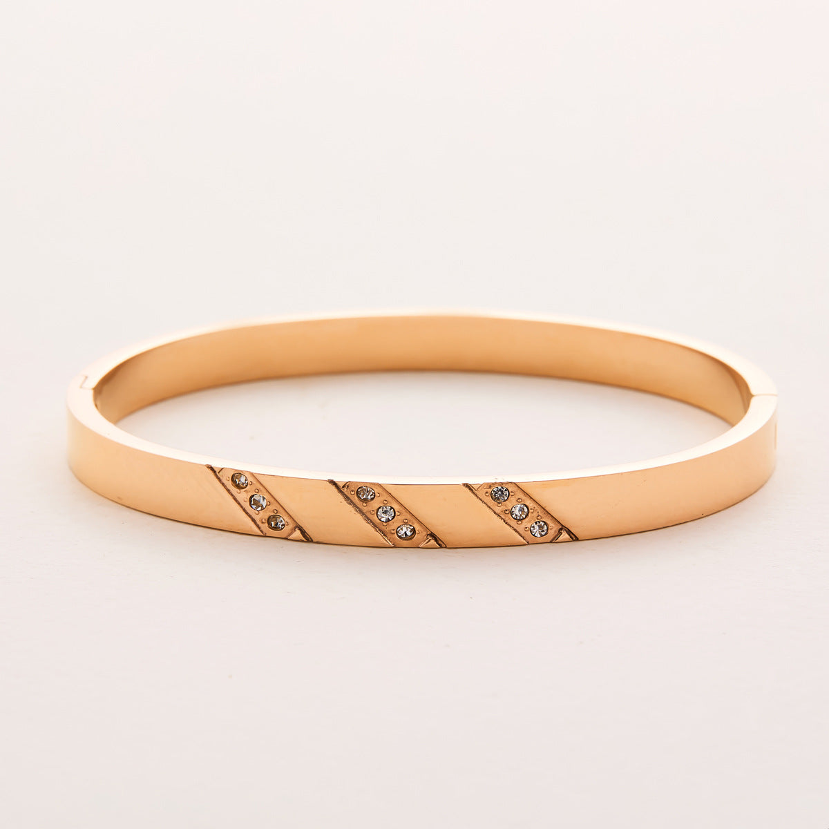 Titanium Steel Bracelet Female Round Diamond Special-interest Design - FASHIONKULTUR