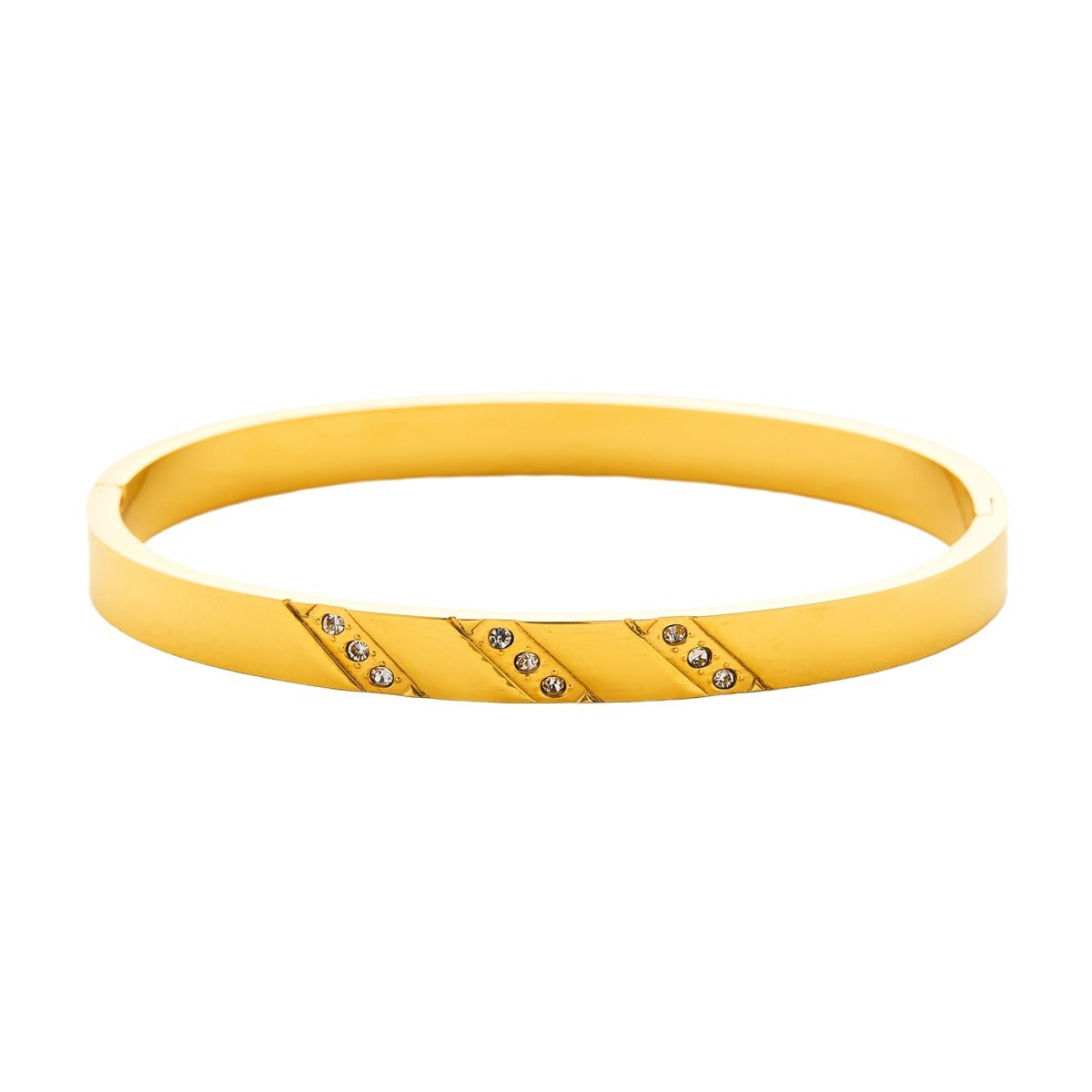 Titanium Steel Bracelet Female Round Diamond Special-interest Design - FASHIONKULTUR
