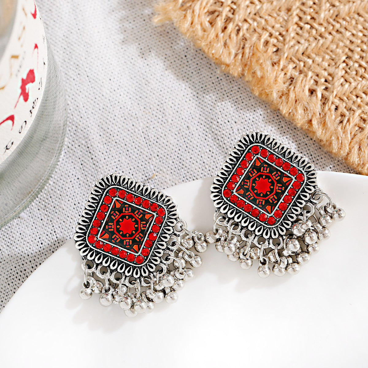 Retro Court Bell Tassel Pendant Earrings Niche Creative Design - FASHIONKULTUR