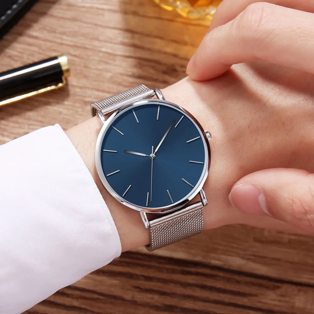 Ultra-Thin Magnetic Mesh Sport Watch - FASHIONKULTUR