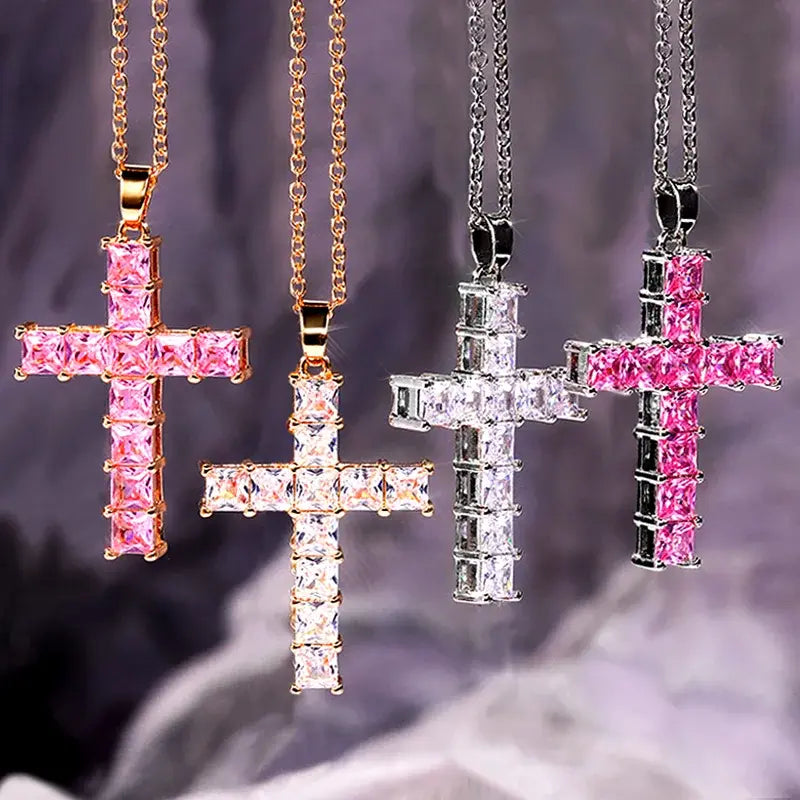 Goth Cross Pendant Necklace - FASHIONKULTUR