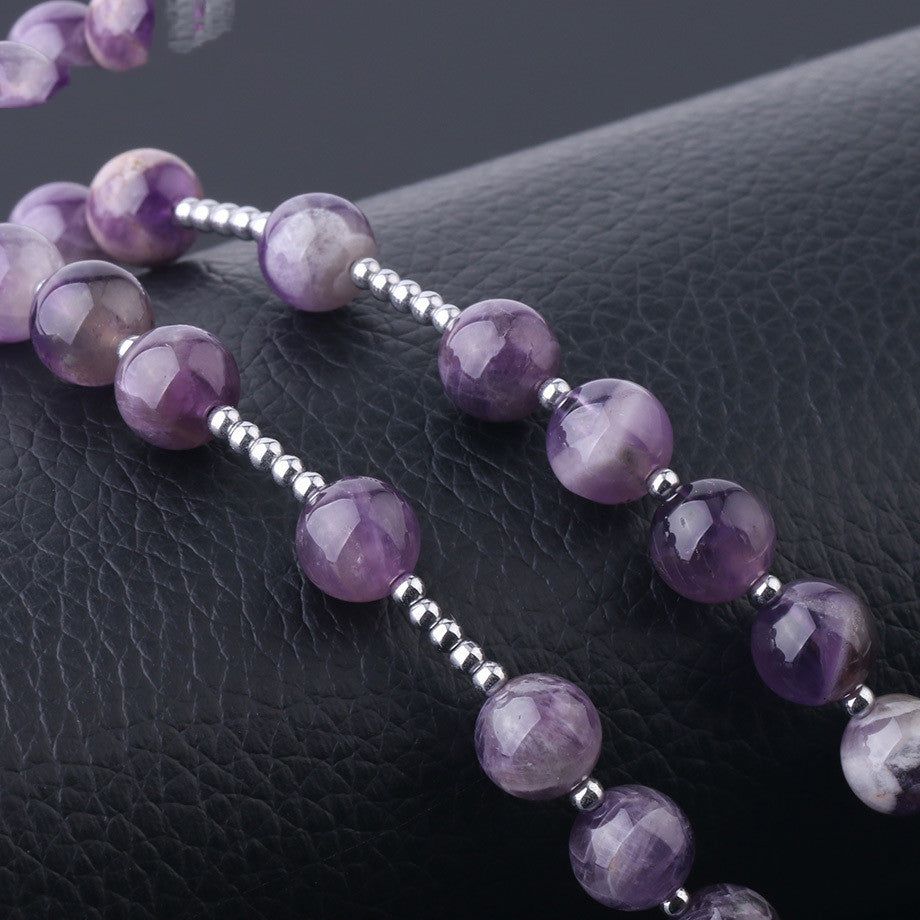 Natural White Crystal Column Natural Stone Necklace - FASHIONKULTUR