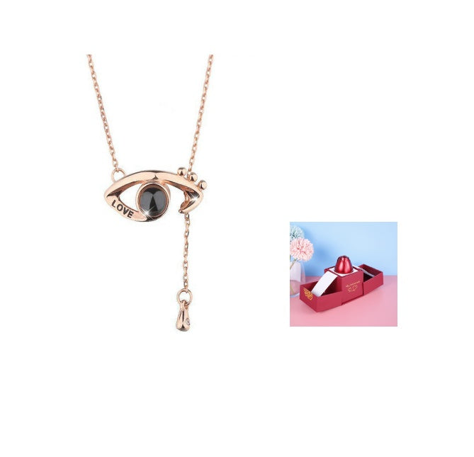 Hot Valentine's Day Gifts Metal Rose Jewelry Gift Box Necklace For Wedding Girlfriend Necklace Gifts - FASHIONKULTUR