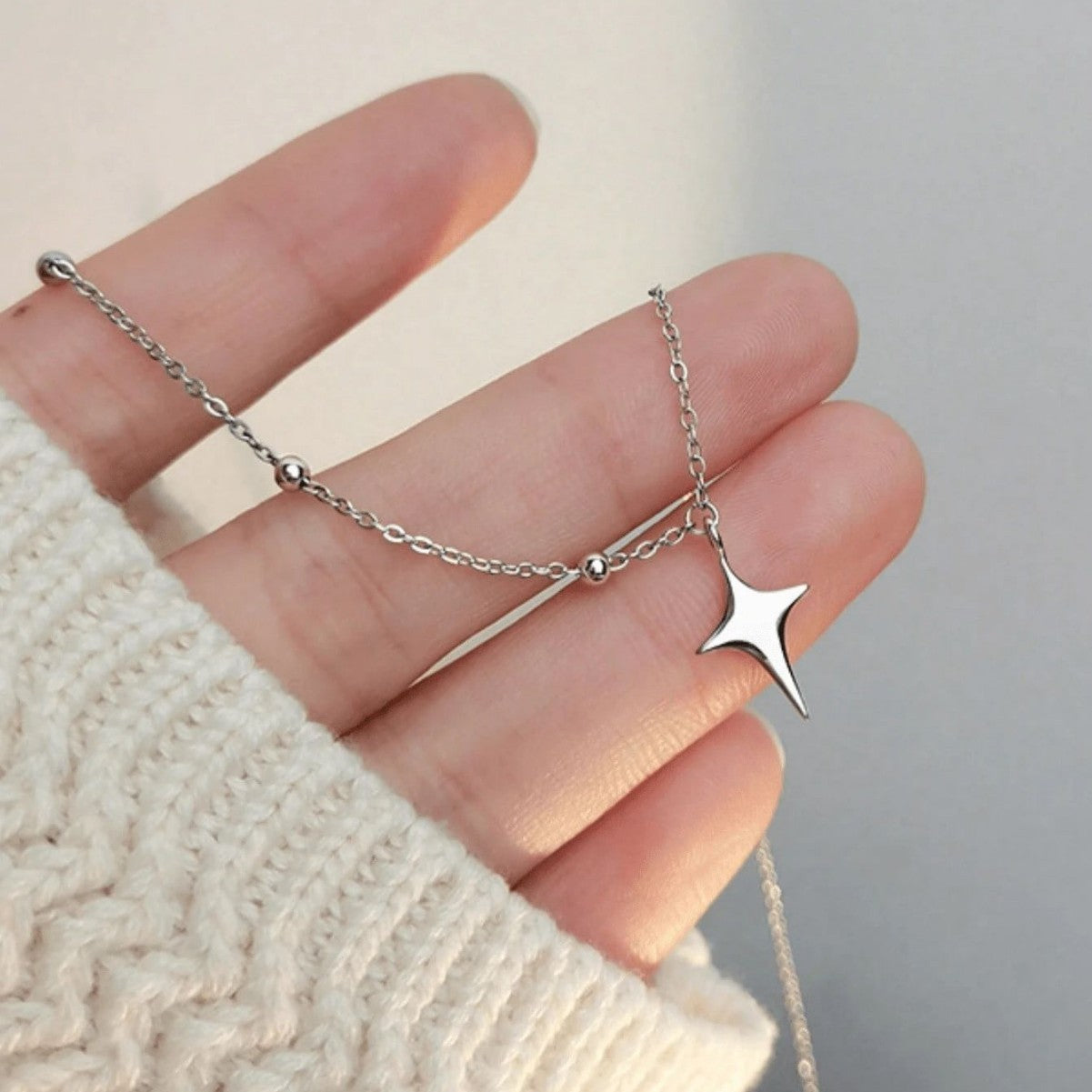 Splicing Asymmetry Niche Design Simple Necklace - FASHIONKULTUR