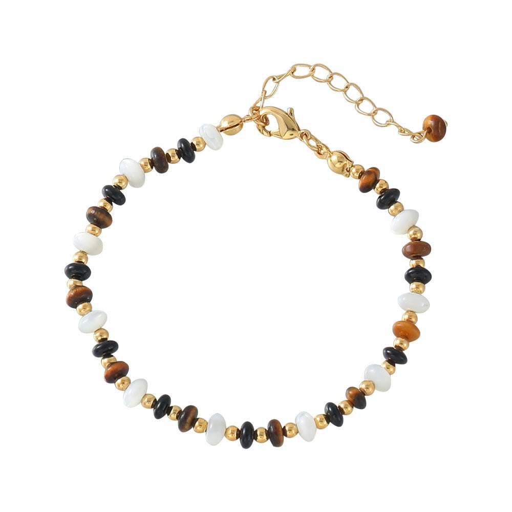 Retro Style Tigereye Czech Beads Beaded Necklace Bracelet - FASHIONKULTUR