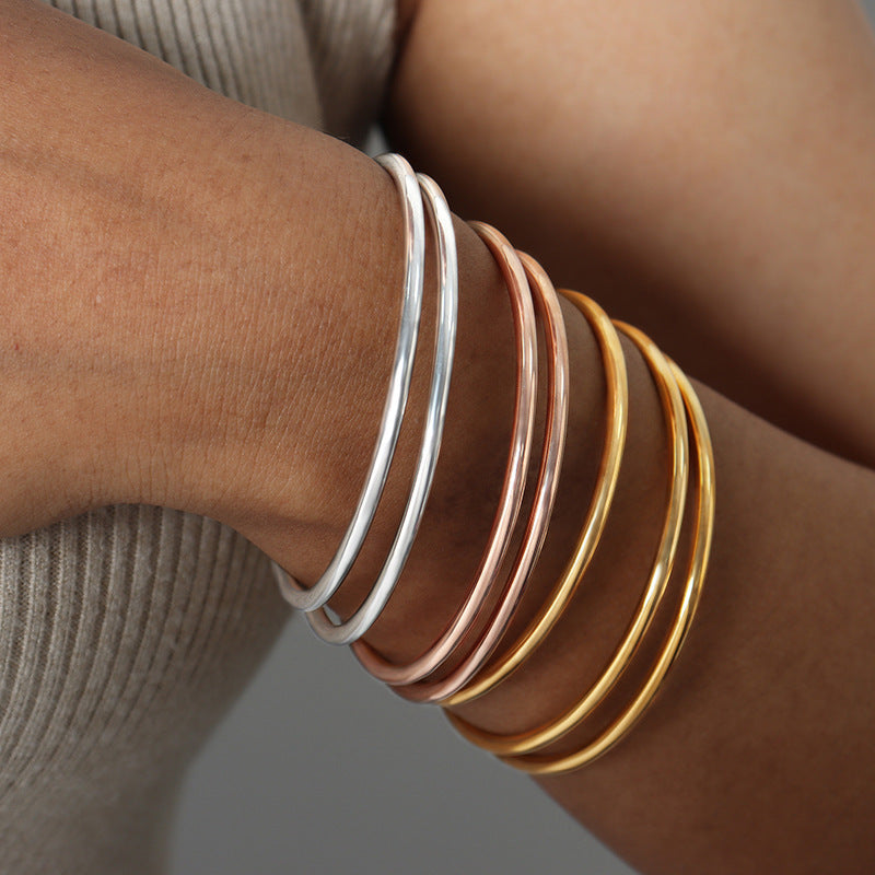 Women's French Colorless Retro Plain Ring Bracelet - FASHIONKULTUR