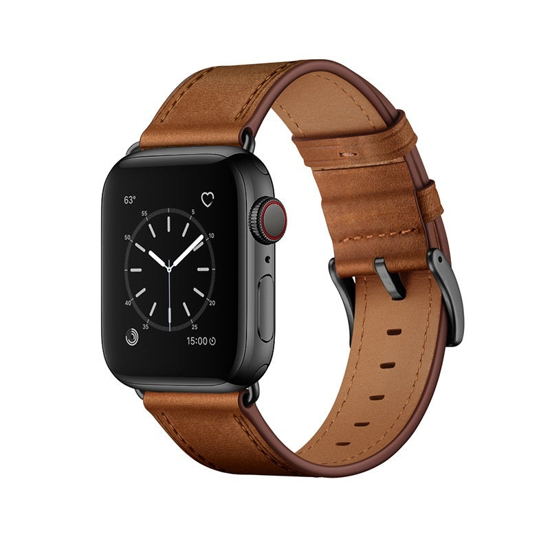 Classic Top Layer Leather Smart Watch Band - FASHIONKULTUR