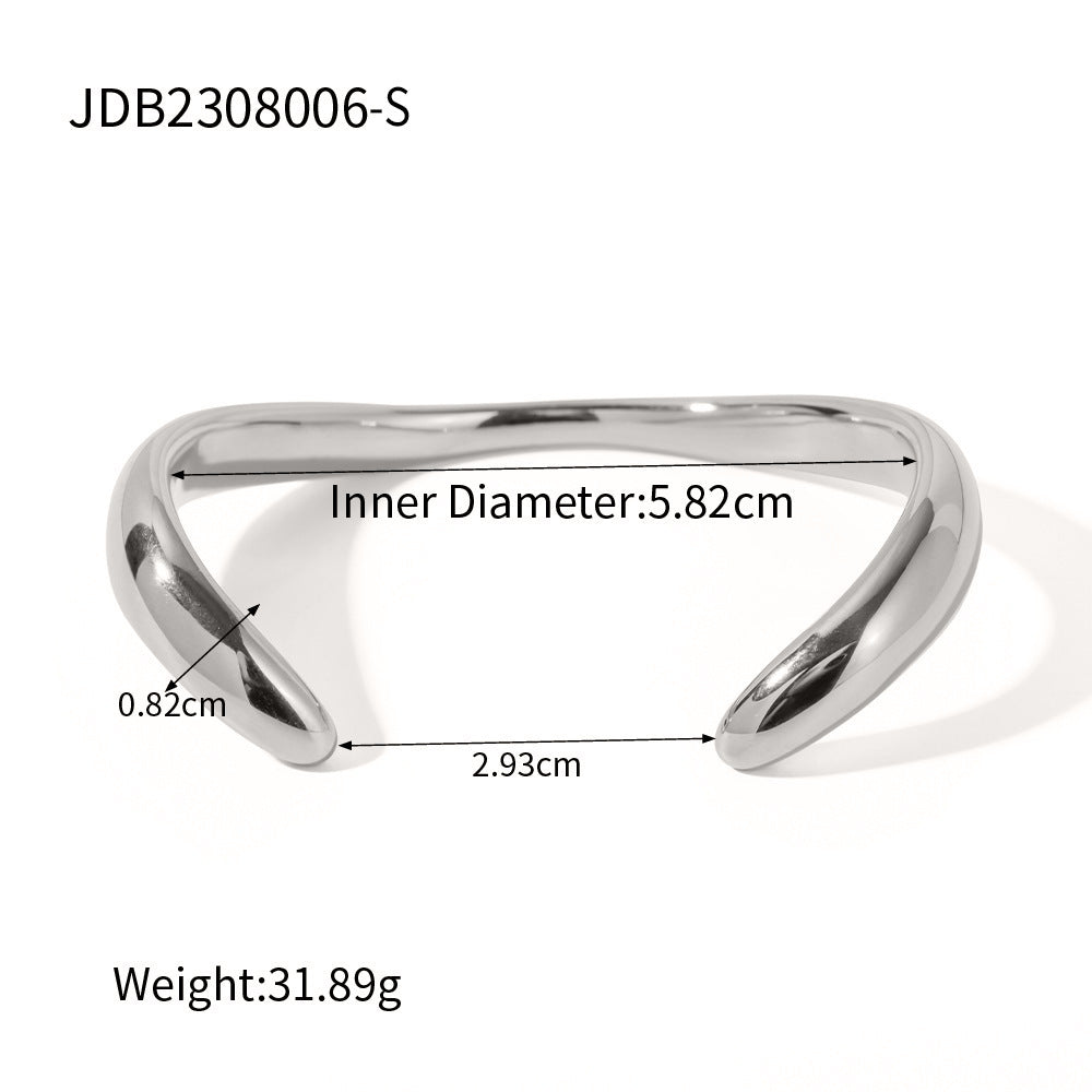 Fashion Stainless Steel Irregular Bracelet Jewelry - FASHIONKULTUR