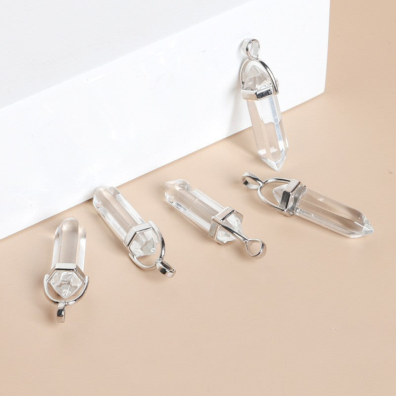 Multicolor Glass Hexagonal Column Pendant - FASHIONKULTUR