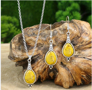 Retro Ethnic Style Earrings And Necklace Set Jewelry - FASHIONKULTUR