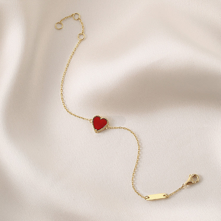 Women's Summer New Simple Little Red Heart Bracelet - FASHIONKULTUR