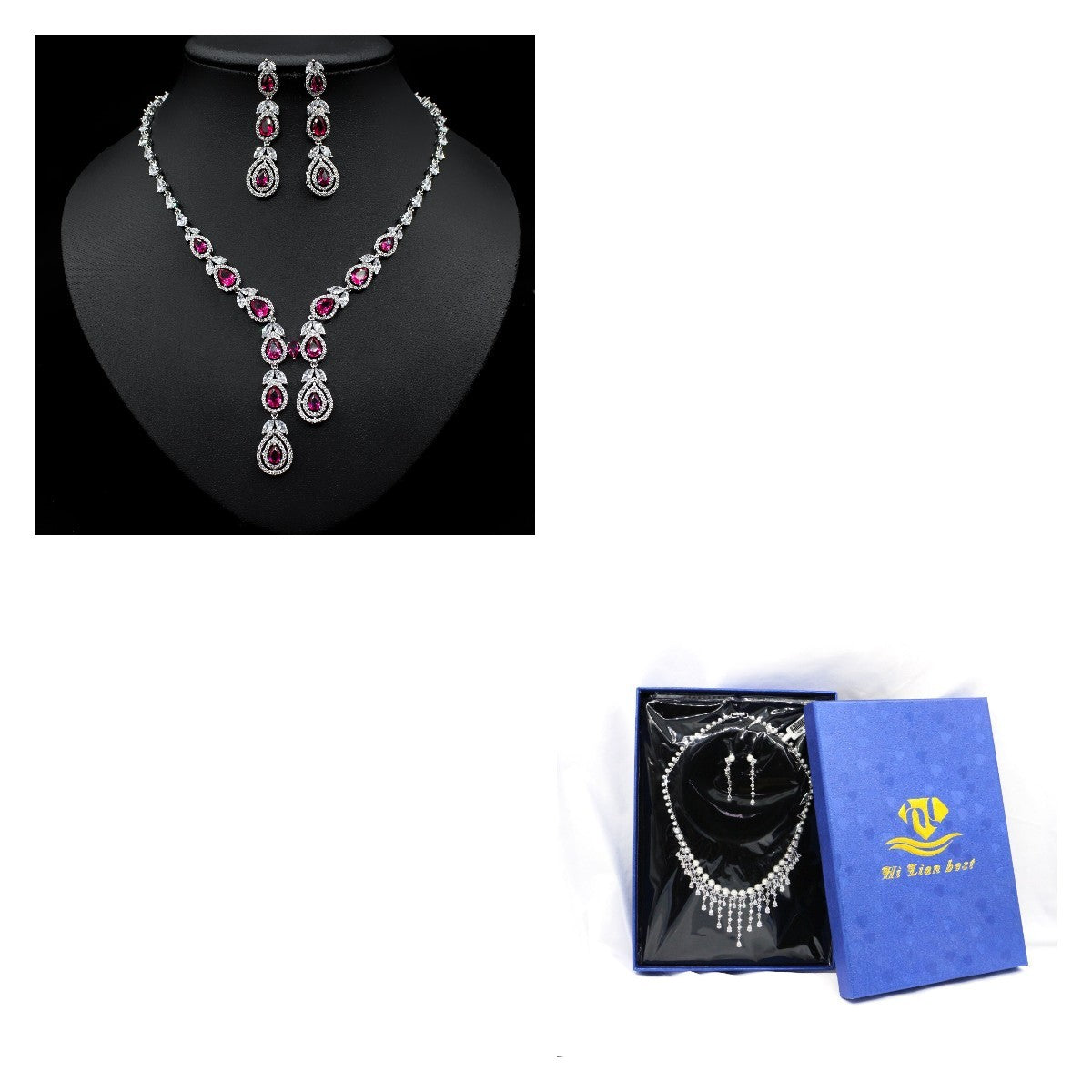 Jewelry Temperament Set Chain Ladies Earrings Necklace Two Piece - FASHIONKULTUR