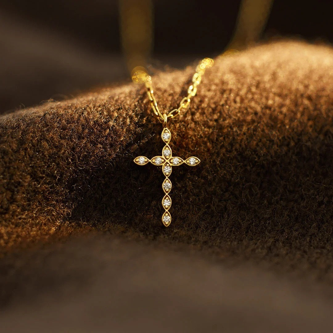 Slim Chain Geometric Necklace Simple Cross Women - FASHIONKULTUR