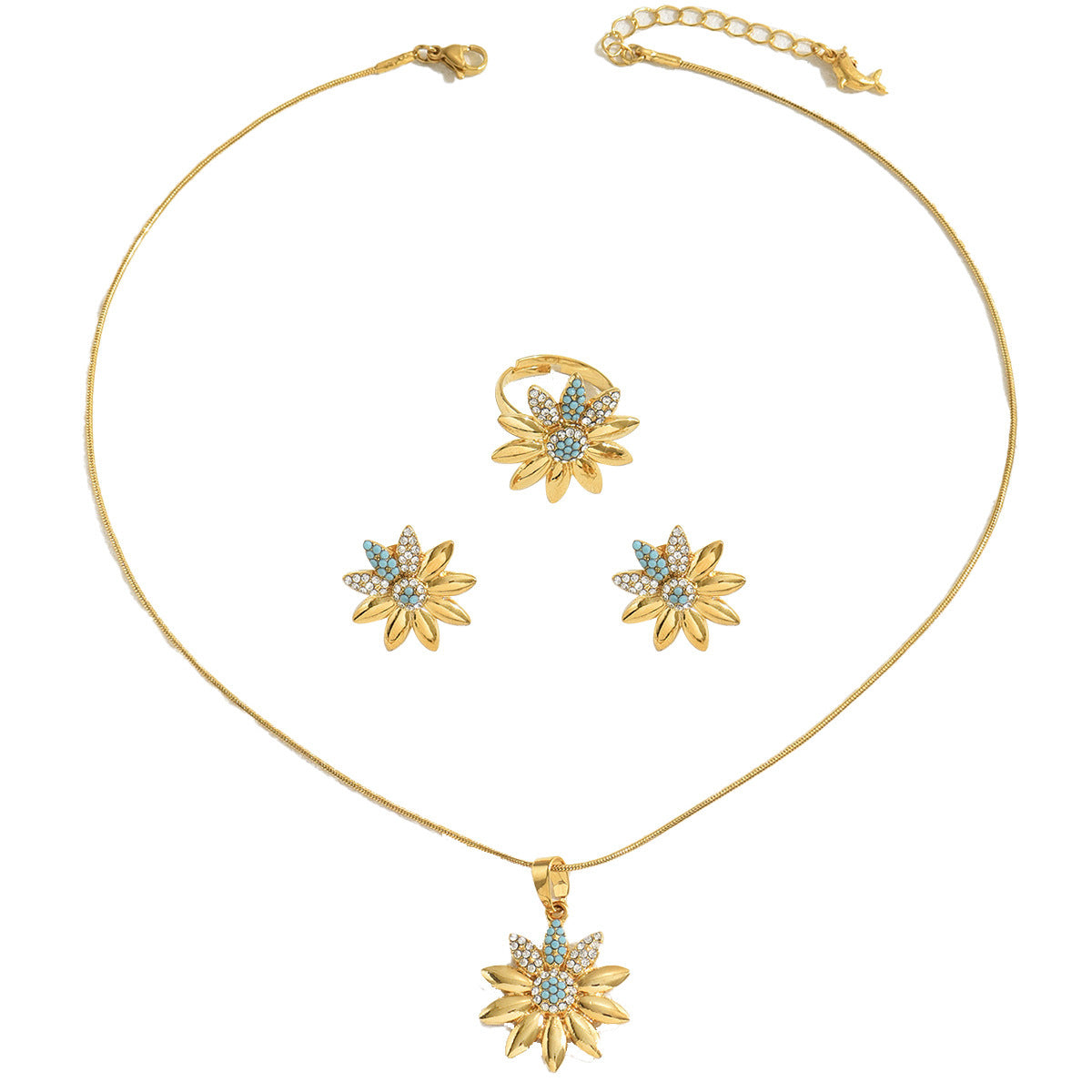 Women's Simple Fashion Diamond Necklace Suit - FASHIONKULTUR