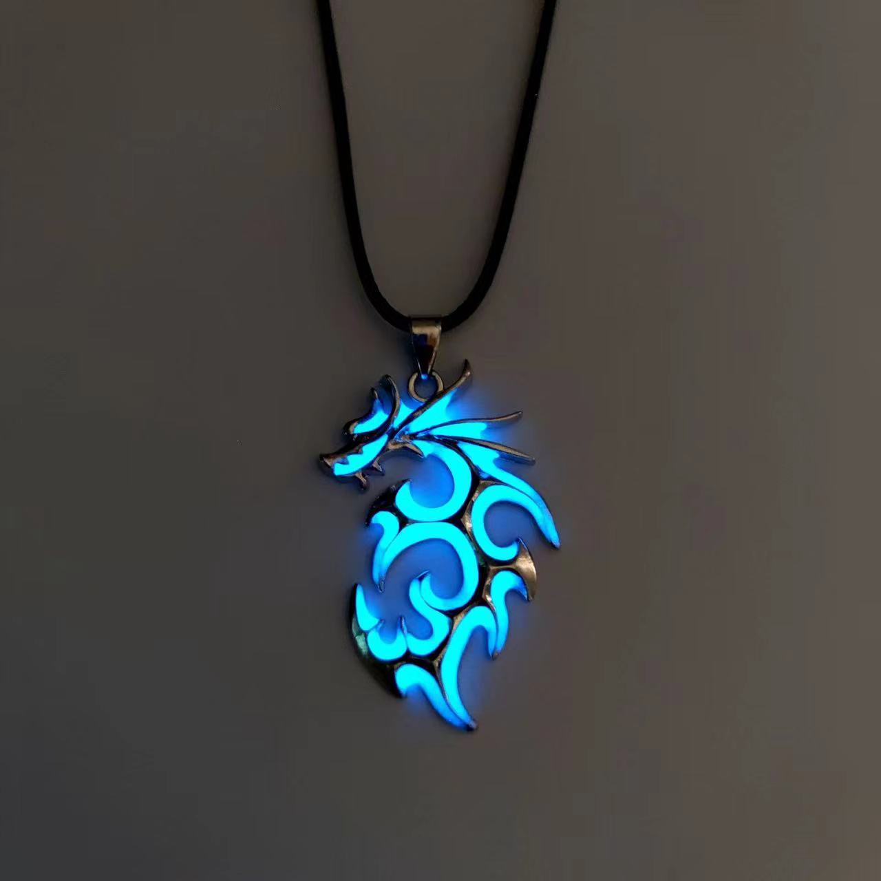 Luminous Flame Dragon Necklace Student Glowing - FASHIONKULTUR