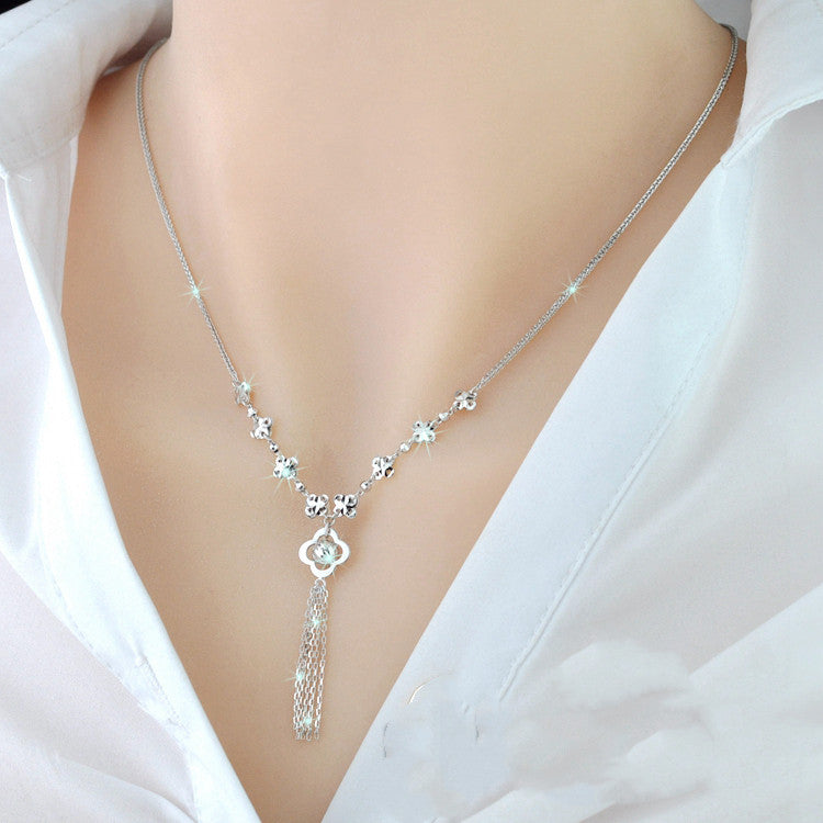 925 Sterling Silver 18K Color Gold Necklace - FASHIONKULTUR