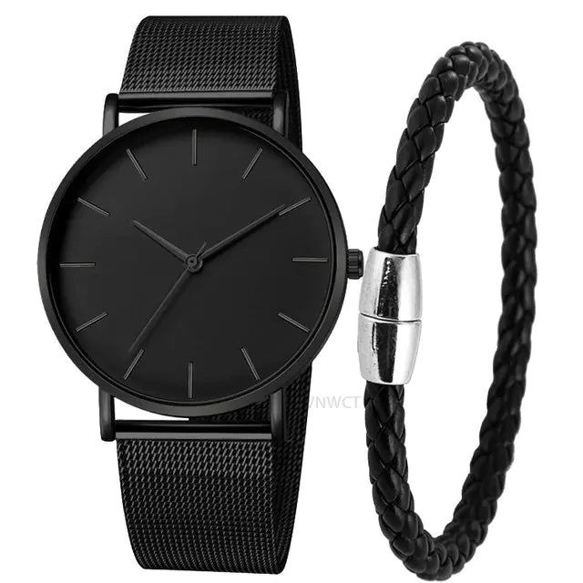 Ultra-Thin Magnetic Mesh Sport Watch - FASHIONKULTUR
