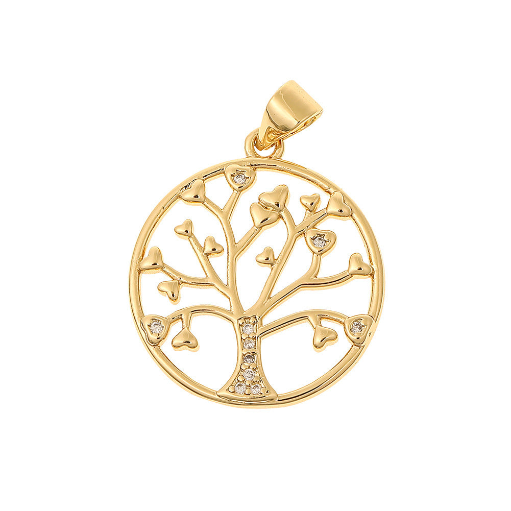 Colorful Zircon Light Luxury Tree Of Life Pendant - FASHIONKULTUR