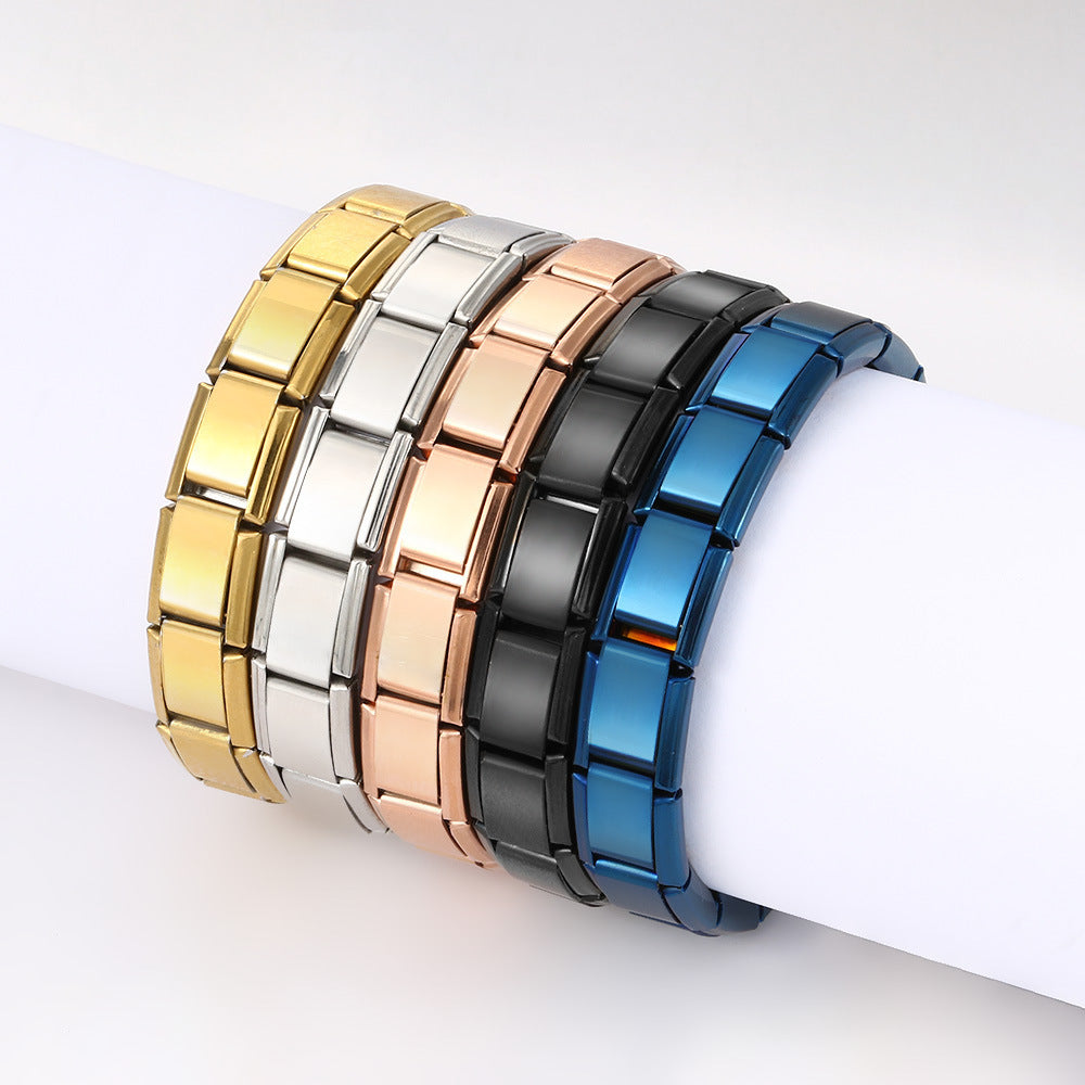 Titanium Steel Vacuum Real Gold IP Plating Watch Band Chain - FASHIONKULTUR