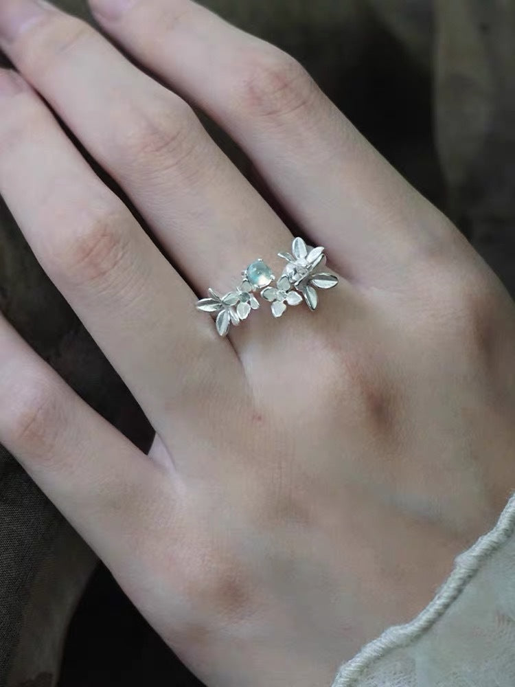 Moonlight Stone Pure Silver Ring - FASHIONKULTUR