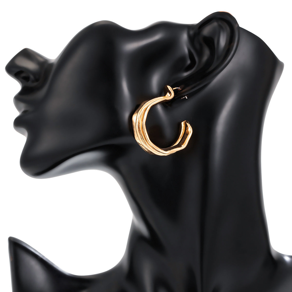 Niche Design Half Ring Stud Earrings Simple - FASHIONKULTUR