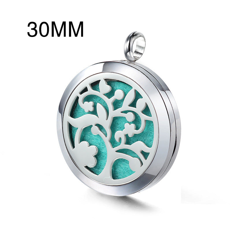 Stainless Steel Hollow Pendant Life Tree Perfume Pendant - FASHIONKULTUR