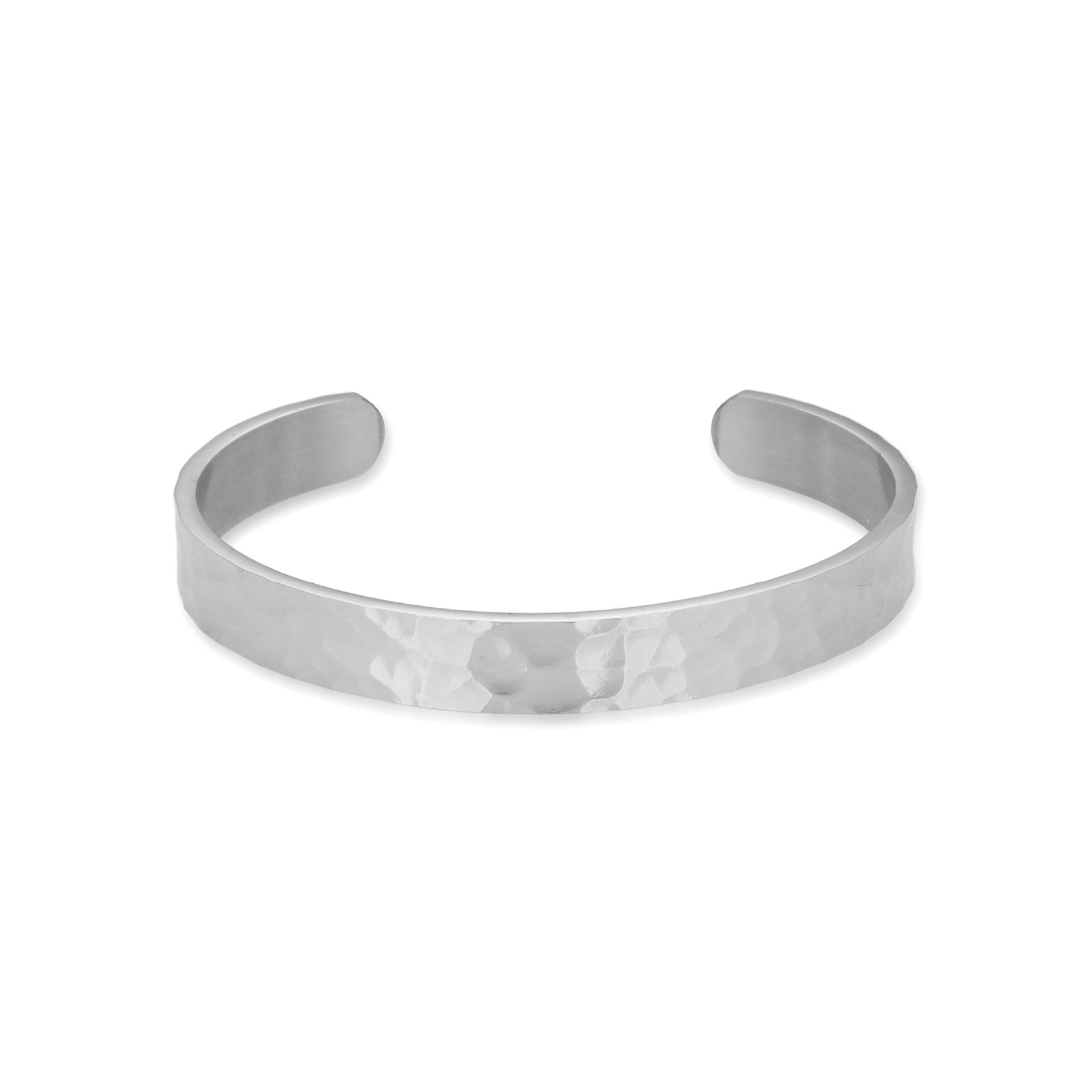 Men's Bangle Bracelet Hammered Amazon Hot Selling Stainless Steel Ornament - FASHIONKULTUR