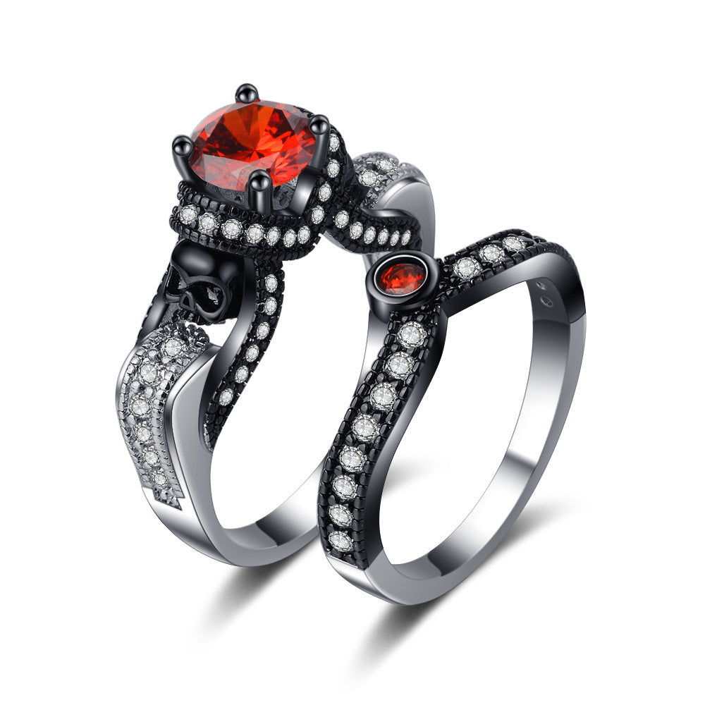 Separation Couple Rings Personalized Punk Retro Style Ring Set - FASHIONKULTUR