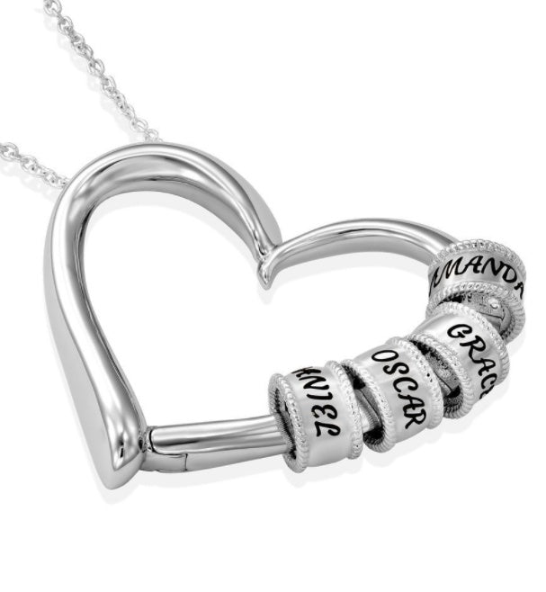 Heart Love Simple Beaded Pendant Necklace - FASHIONKULTUR