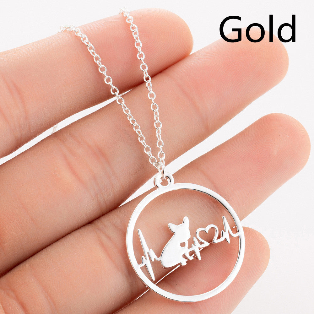 Pet Dog Footprints Paw Necklace Necklaces - FASHIONKULTUR