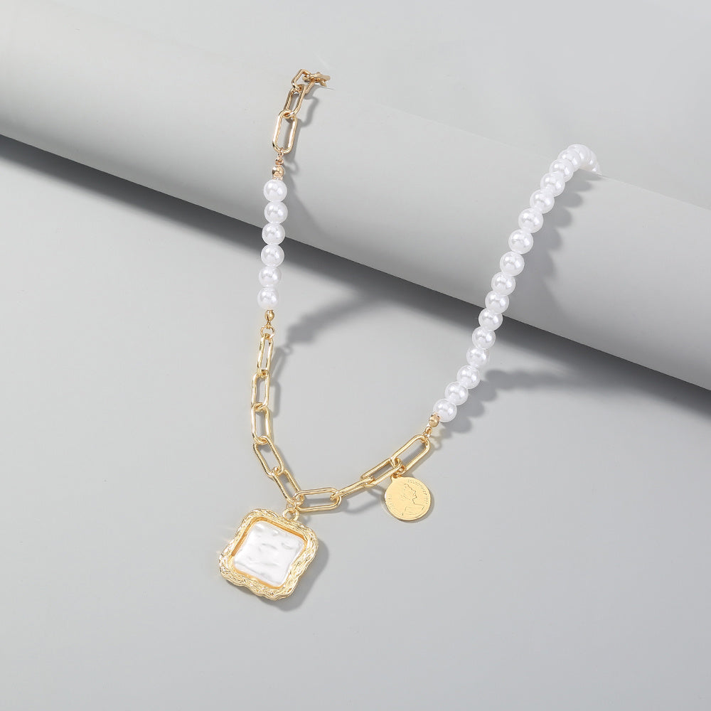 Faux Baroque Pearl Necklace - FASHIONKULTUR