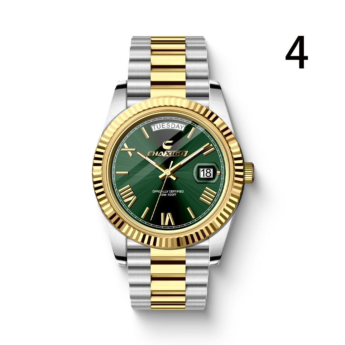 Fashion Men's Watch Steel Band Large Dial Quartz Wrist Watch - FASHIONKULTUR