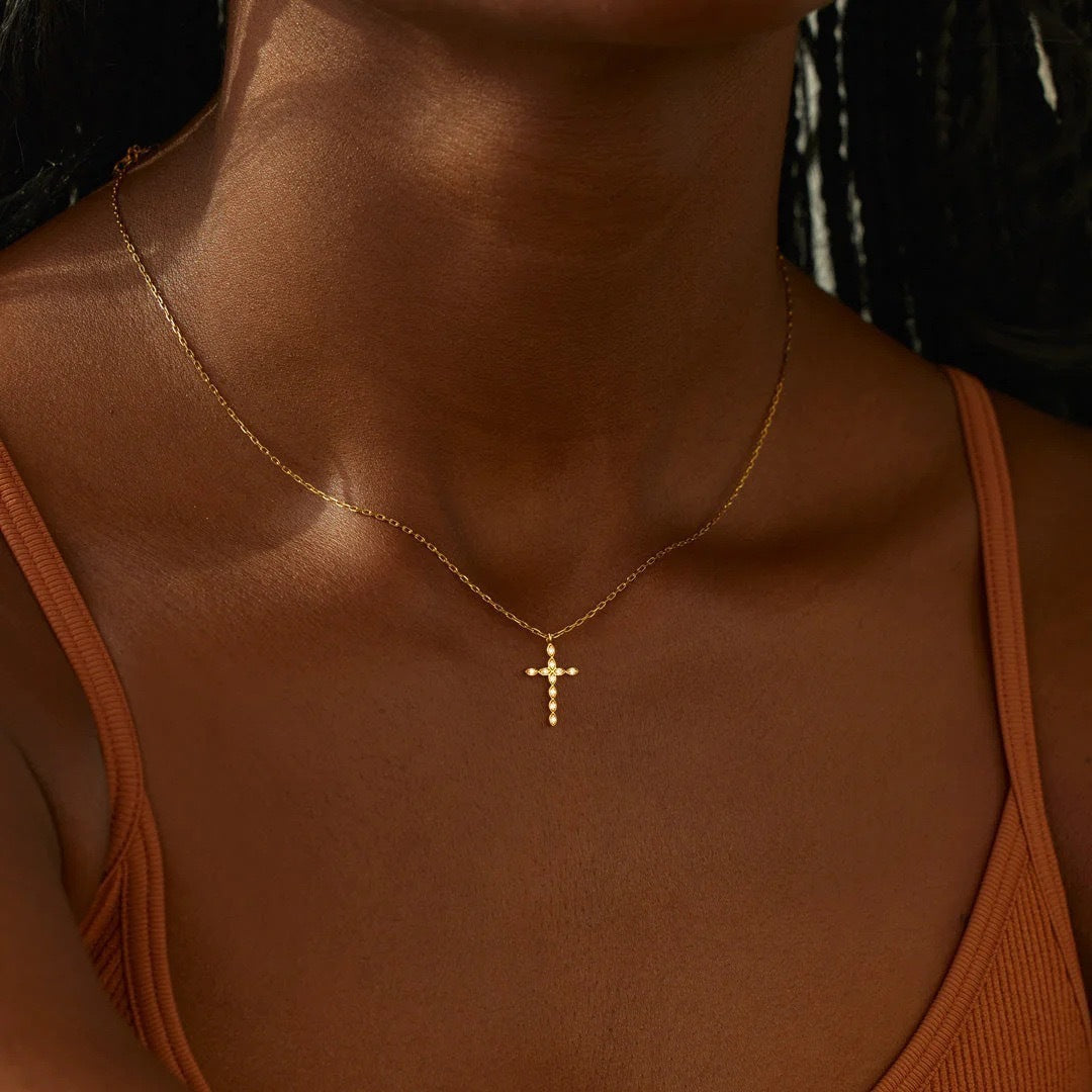 Slim Chain Geometric Necklace Simple Cross Women - FASHIONKULTUR