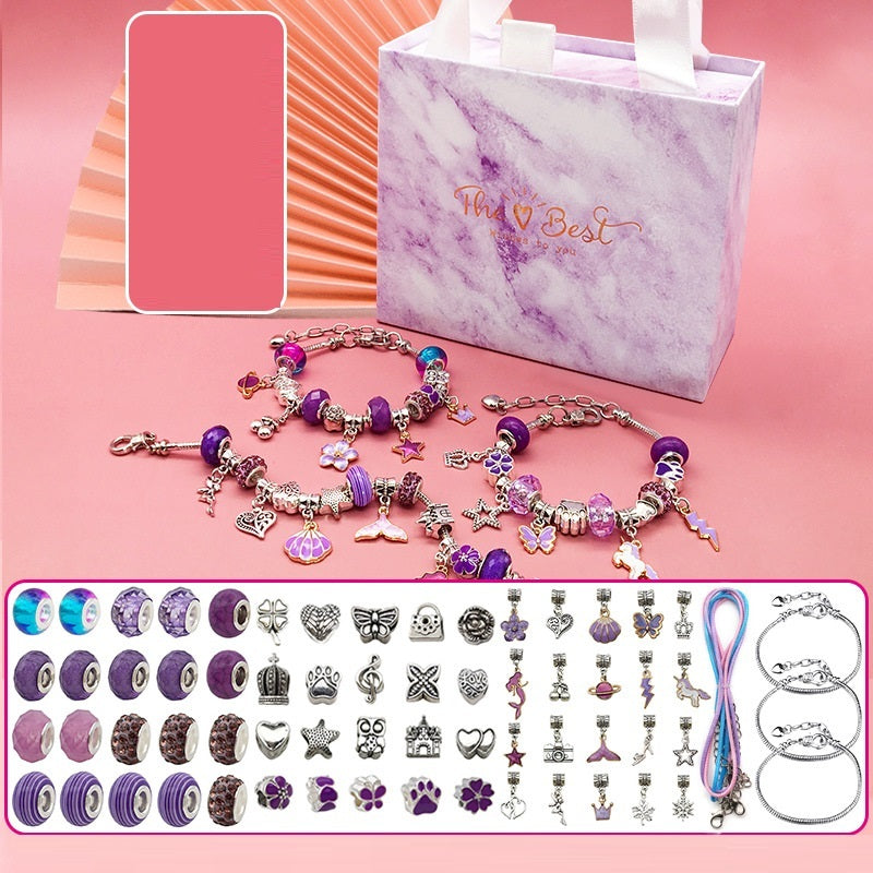 Children's Diy Handmade Beaded Bracelet Creative Jewelry Set Gift Box - FASHIONKULTUR
