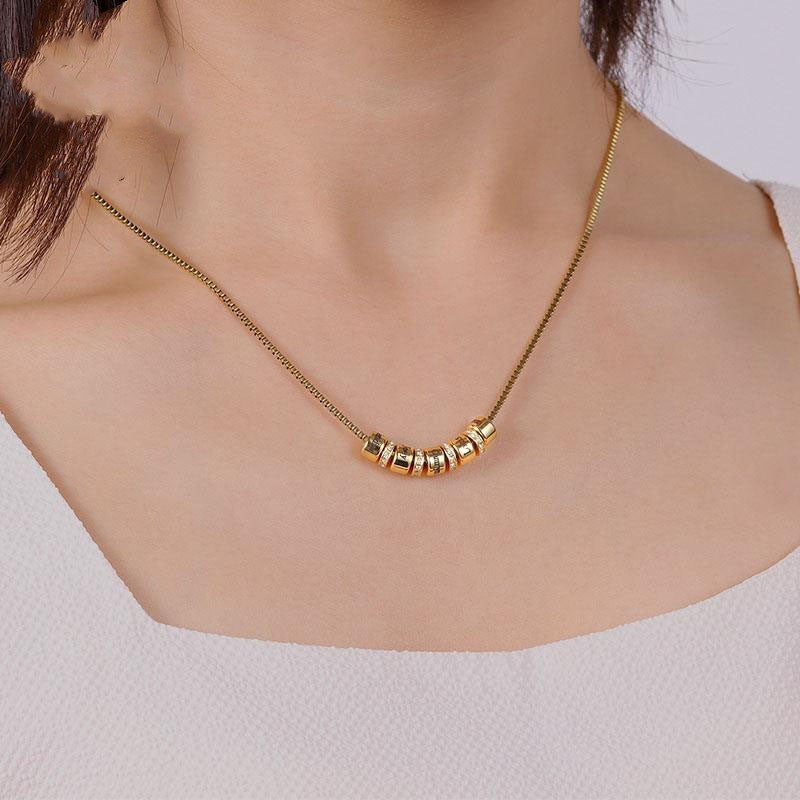 Engraved DIY Family Name Women's Necklace - FASHIONKULTUR