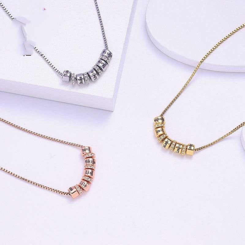 Engraved DIY Family Name Women's Necklace - FASHIONKULTUR