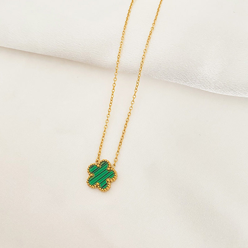 Five-leaf Flower Pendant Necklace Earring Bracelet Suit - FASHIONKULTUR