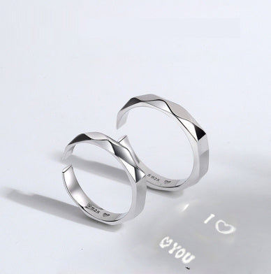 S925 Sterling Silver Rings By Light Reflect Show Surprise Love Pattern Surface Hidden New Jewelry Romantic Party Gift Wedding Engagement - FASHIONKULTUR