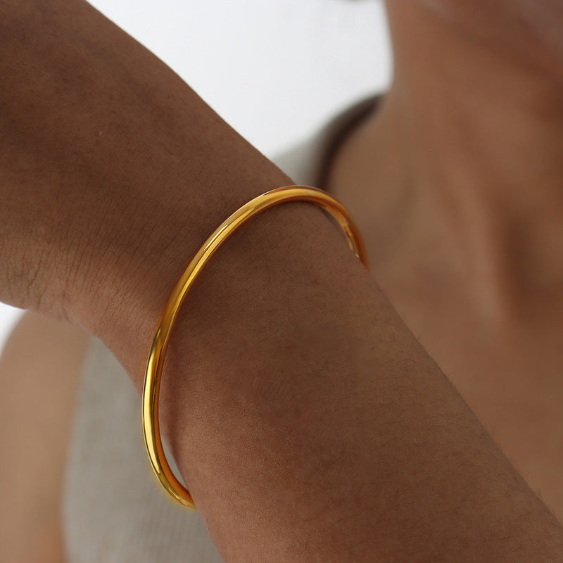 Women's French Colorless Retro Plain Ring Bracelet - FASHIONKULTUR
