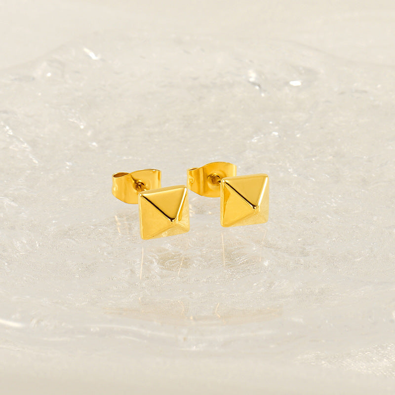 Fashion Stainless Steel Rivet Three-dimensional Stud Earrings - FASHIONKULTUR