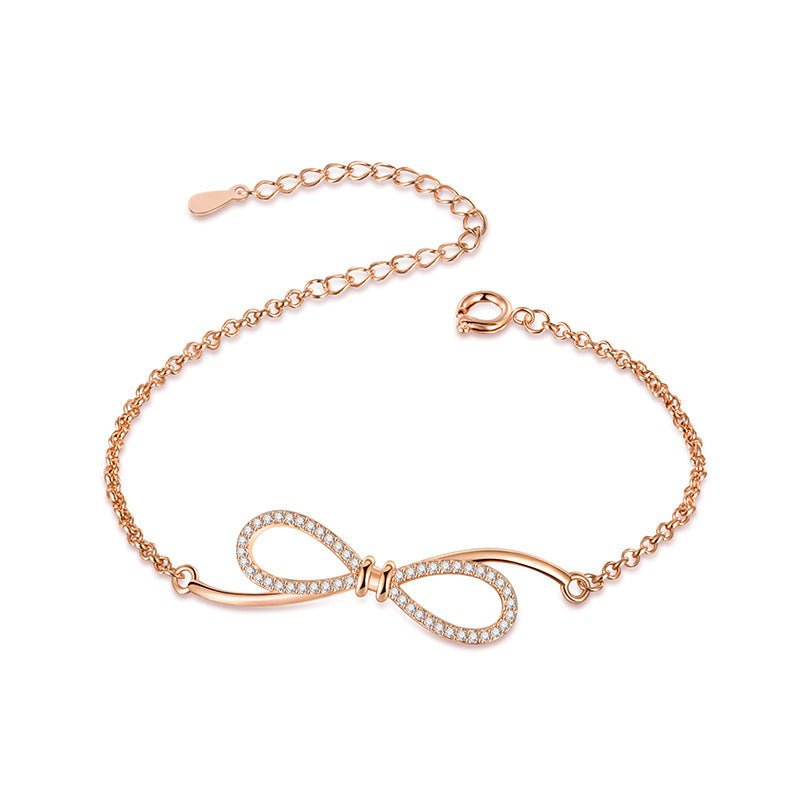 Bow Zircon Full Diamond Bracelet Female Niche - FASHIONKULTUR
