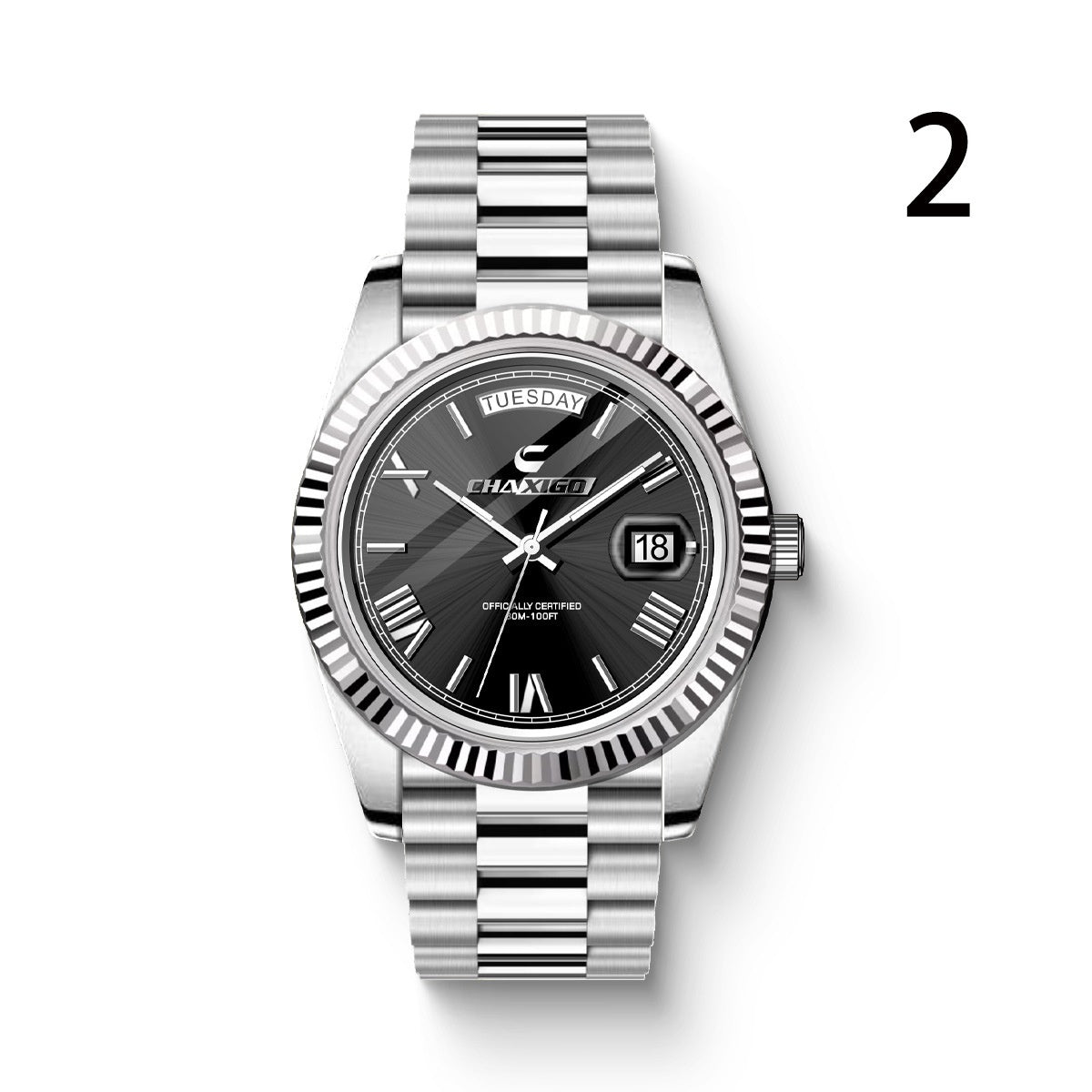 Fashion Men's Watch Steel Band Large Dial Quartz Wrist Watch - FASHIONKULTUR