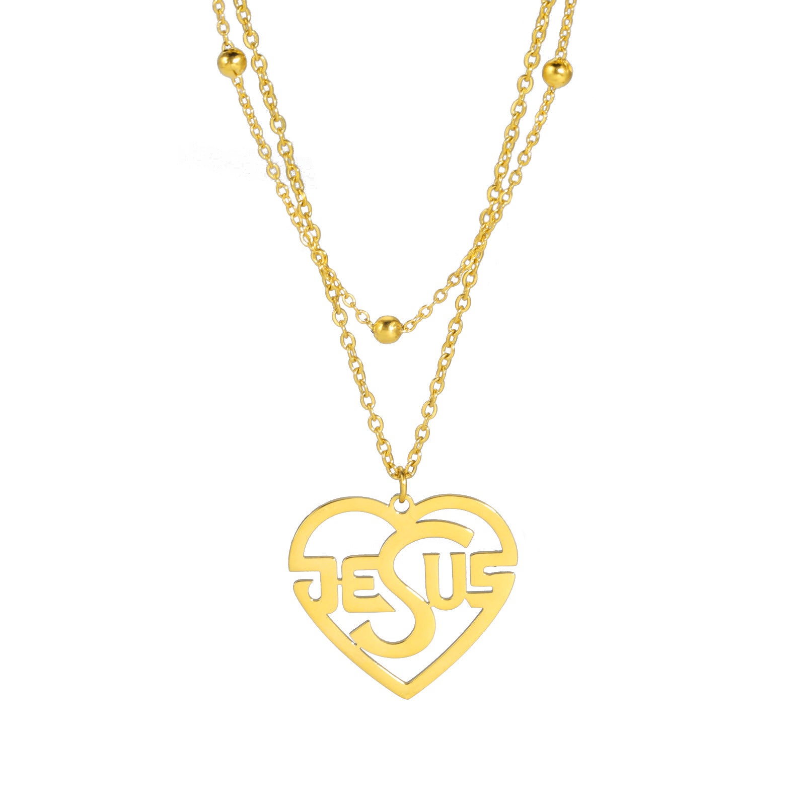 Cross Female Men's Stainless Steel Pendant Necklace - FASHIONKULTUR