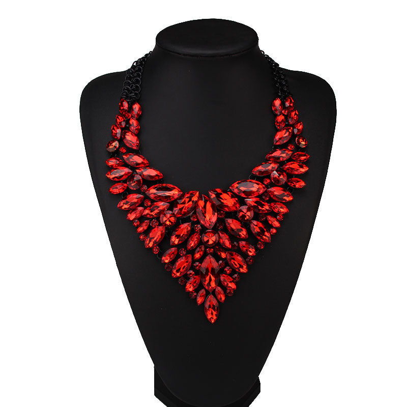 Alloy Rhinestone Necklace Luxury Full Diamond Sweater Chain - FASHIONKULTUR