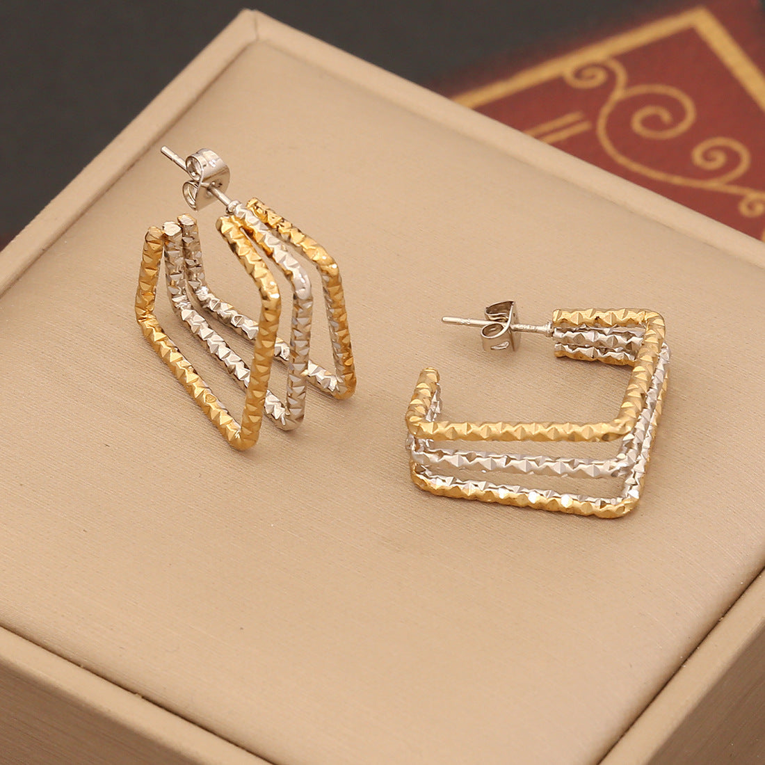 Personalized Linear Stainless Steel Earrings - FASHIONKULTUR