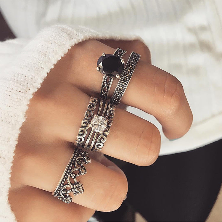 Jewelry Fashion Retro Crown All-match Diamond - FASHIONKULTUR